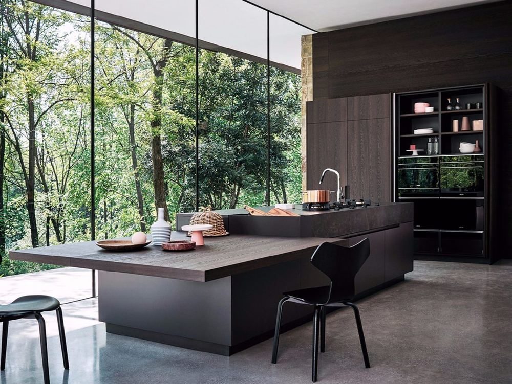 A fitted kitchen