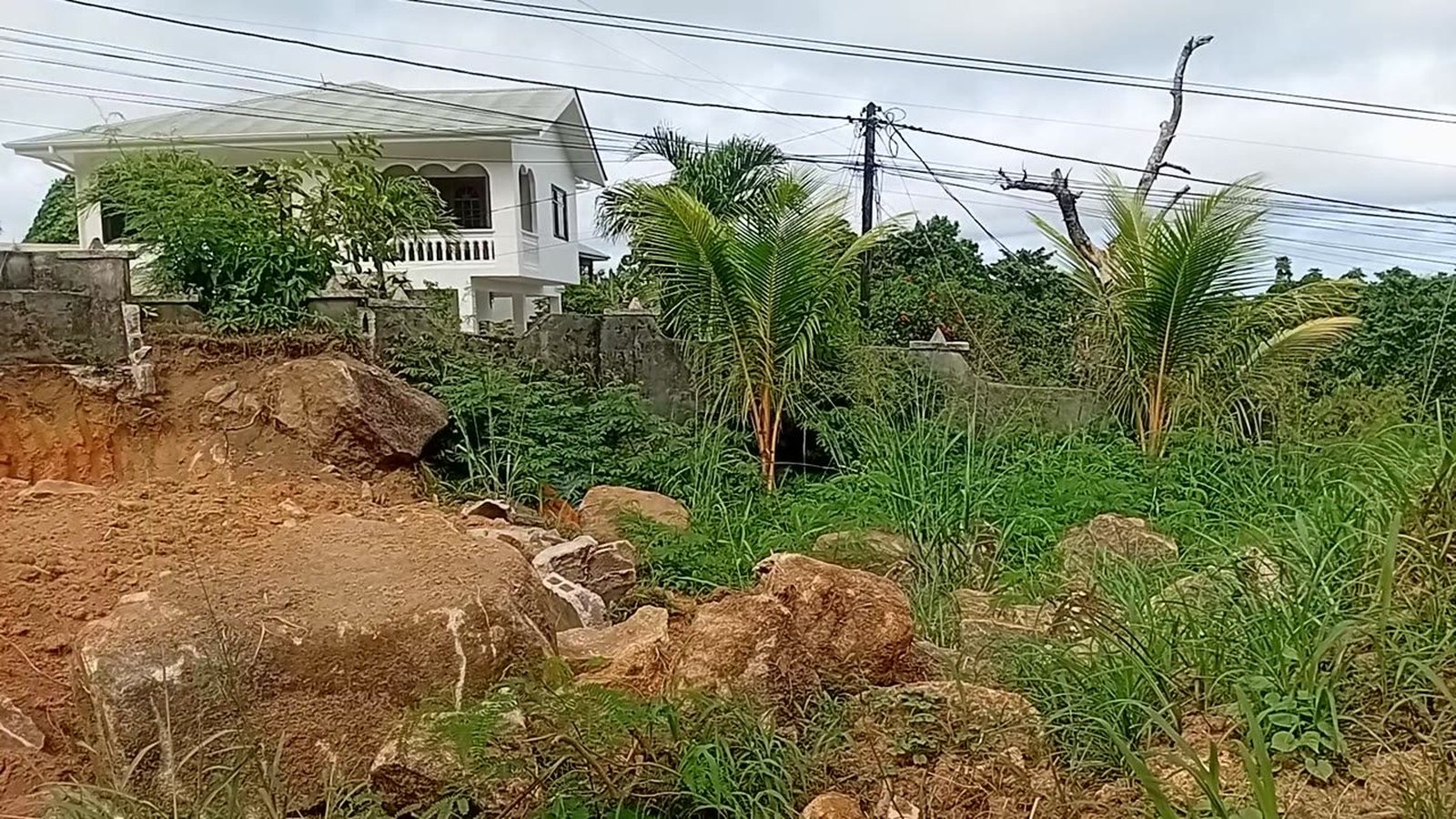 Parcel J121, Port Glaud — the hillside before construction